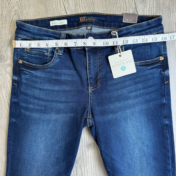 Kut From the Kloth Toothpick Skinny Jeans Women’s Size 10 Petite Dark Wash - Picture 5 of 11